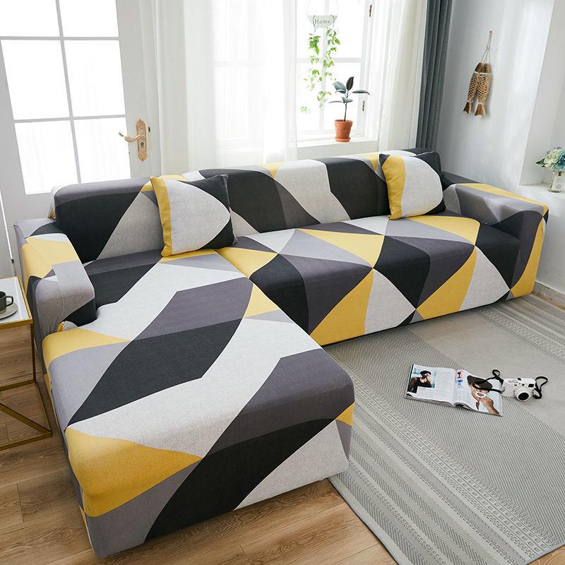 Чехол на подушку для дивана с геометрическим принтом, защита для мебели, L-образный угловой чехол для кресла, эластичный чехол для дивана для гостиной, дома