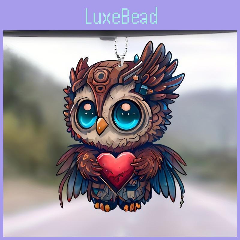 Красочный акриловый мультяшный дятел, украшение зеркала заднего вида автомобиля, подвесное украшение