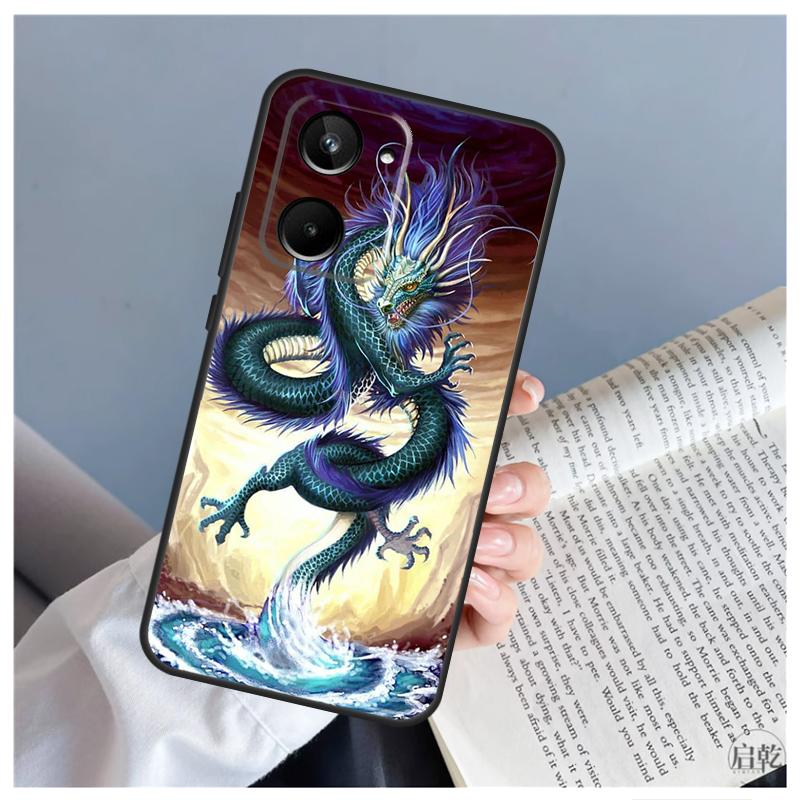 Чехол Китайский Дракон для Realme C55 C67 C53 C51 C35 C33 C31 C30 C25s C21Y GT Neo 5 GT5 9 10 11 12 Pro Plus
