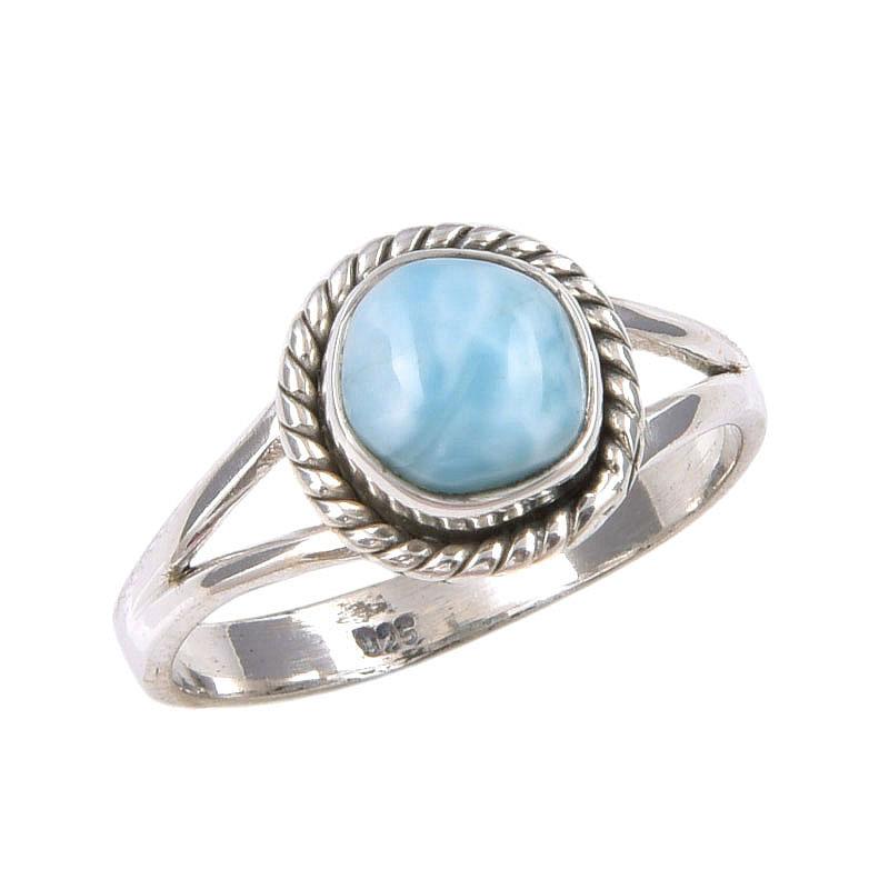 Кольцо из серебра 925 пробы с драгоценным камнем Natural Republic Larimar, размер 6 Z4N56