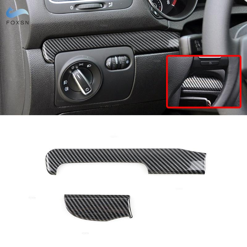 Автомобильные аксессуары, узор из углеродного волокна, внутренняя центральная консоль, полоски на приборной панели, накладка для VW Golf 6 MK6 GTI