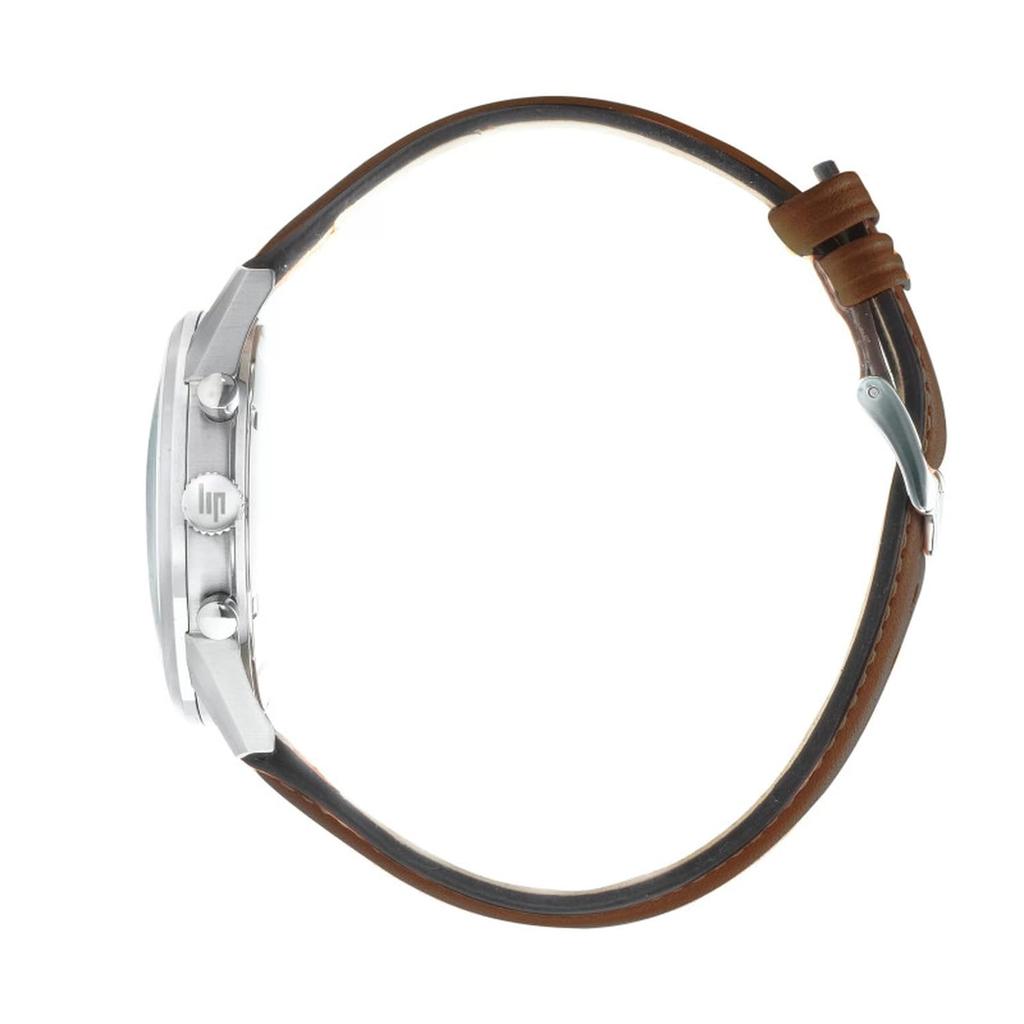 Авторизованный дистрибьютор Lip Watch 671594 Himalaya 40MM Хронограф Серебристый Белый Коричневый Кожаный [LIP] Мужские [HIMALAYA]