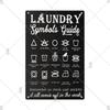 Laundry Vintage Metal Sign Tin Sign Funny Metal Plaque Retro Plate Metal Poster Open 24 Hours for Home Room Washroom Wall Decor