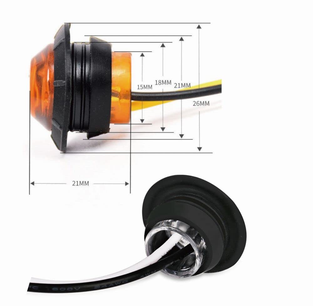 Встроенный боковой габаритный указатель поворота Beatus для грузовика, автомобиля, мотоцикла, руля и кожуха, комплект из 2 шт., водонепроницаемый Характеристики (белый)