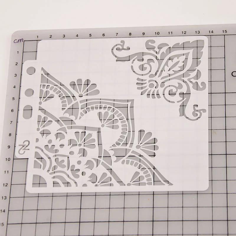 Цветочный полый трафарет для торта, шаблон для аэрографии кофе, сито для сахара с розой, форма для выпечки для украшения края свадебного торта