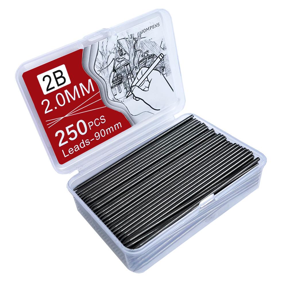 1000/250 шт. Свинцовые стержни, 0,5/0,7/0,9/1,3/2,0 мм HB, устойчивые к разрушению механические стержни для карандашей, офисные школьные принадлежности