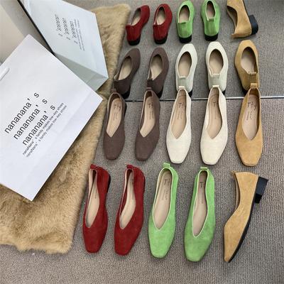 Мода Bailamos Женские Красные Легкие Туфли Квадратный Носок Слипоны Винтажные Мягкие Балетки Женская Обувь Балетки Повседневные Кроссовки