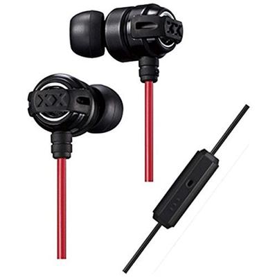Наушники JVC Kenwood серии XX с пультом Черно-красные HA-FX11XM-BR Внутриканальные Управление, и