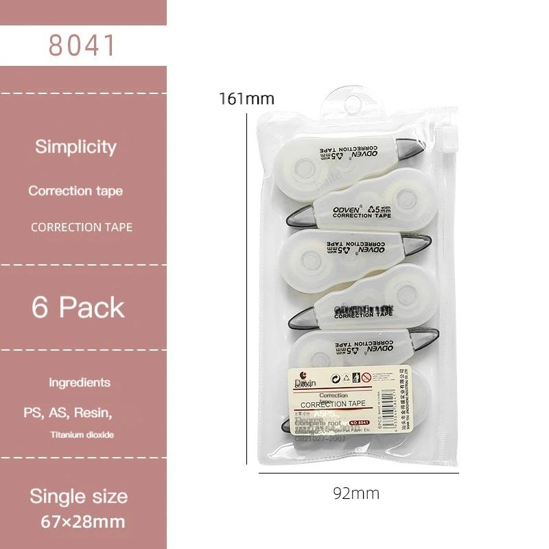 6 шт./упак. корректирующие ленты, рекламный подарок, Южная Корея, канцелярские принадлежности, милая девушка, портативный мини-набор лент, школьные и офисные принадлежности