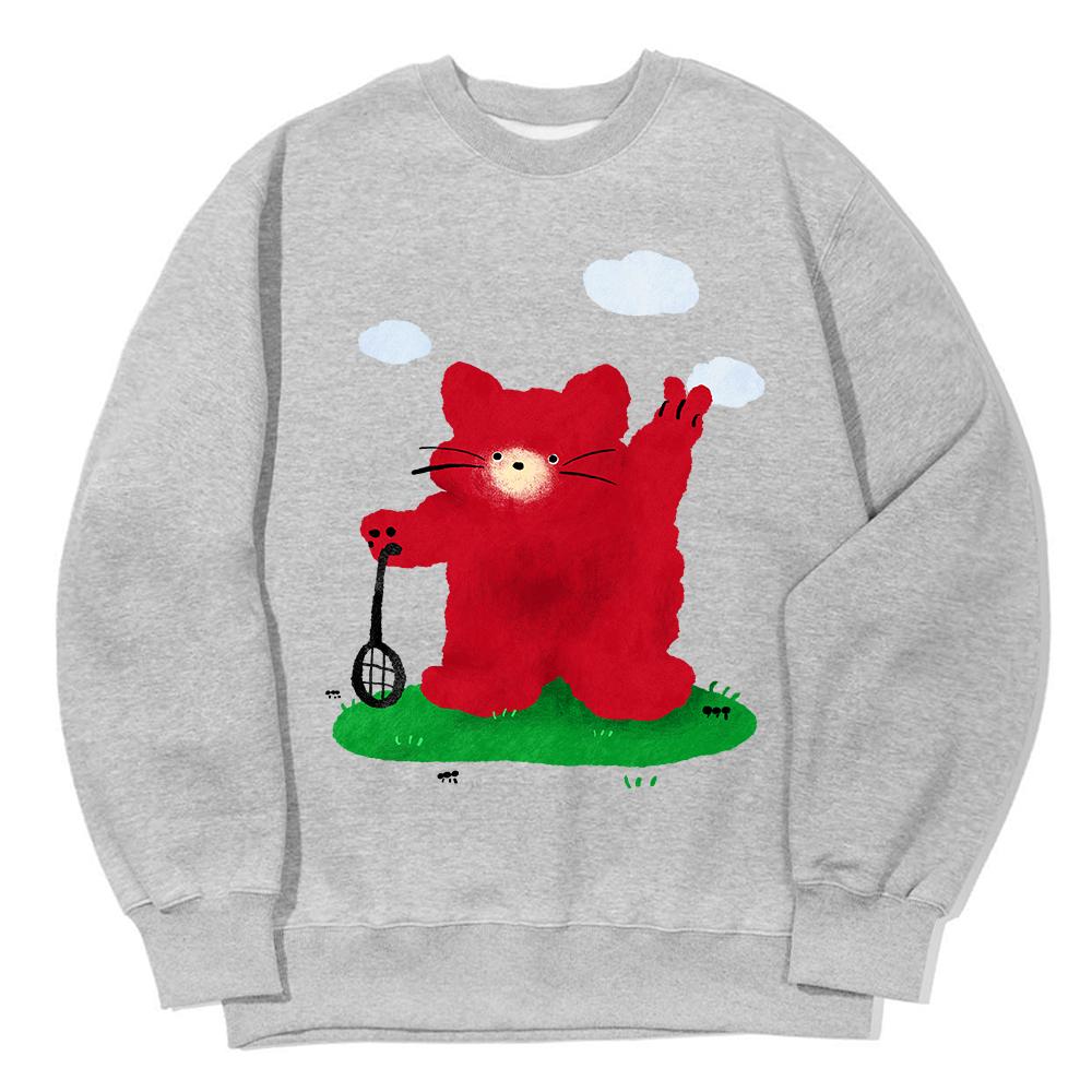 AWESOMEUS Cat Making V Sweat Shirts_3 Color
