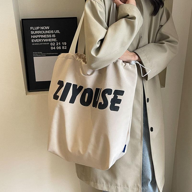 Женская сумка Большая вместительная сумка через плечо с буквенным принтом Большая сумка