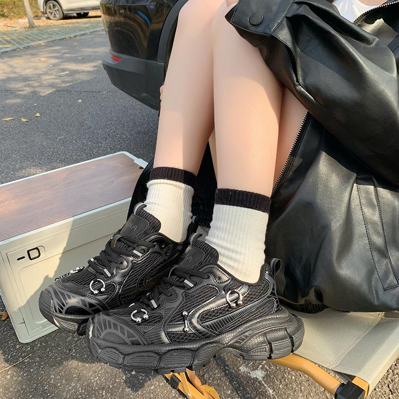 Shoes Women's Spring New Thick-soled Versatile Breathable Polish Household Casual Sports Shoes Running Shoes Tide