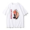 Japanese ONE PIECE Joint Clothes Tshirt Unisexs Summer Shortsleeved TwodiUnisexsional Animation Luffy Loose Halfsleeved Tide