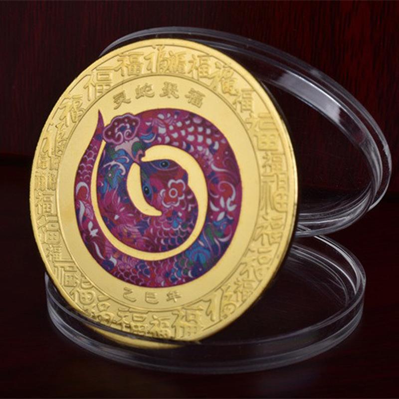 1 шт. 2025 Новый год Змеи памятные монеты китайский зодиак медали 3D рельефные монеты коллекционные новогодние монеты