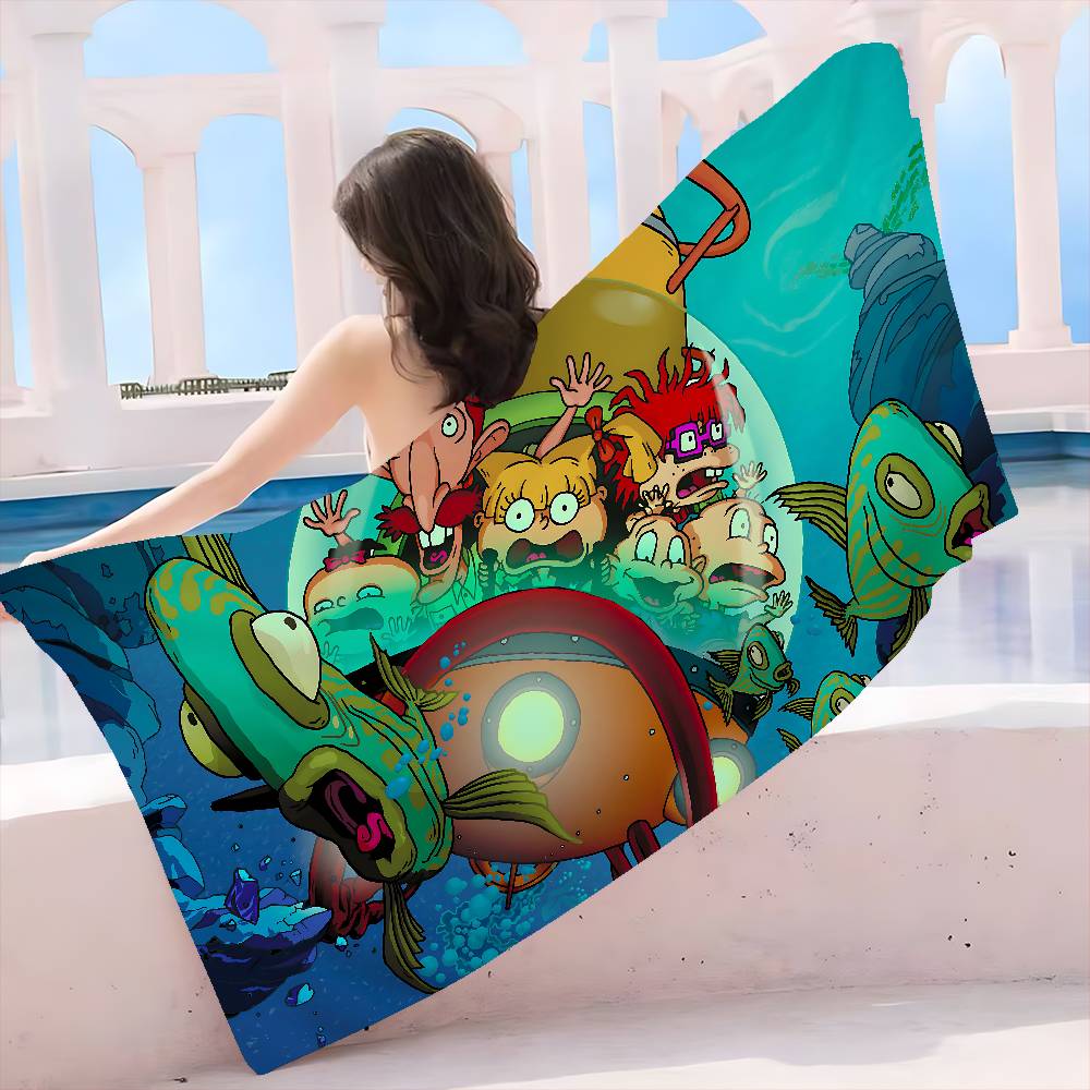 Cartoon R-Rugrat Microfiber Beach Towel Absorbent Quick dry Soft Yoga Swimming Resort Mountain Climbing Towel