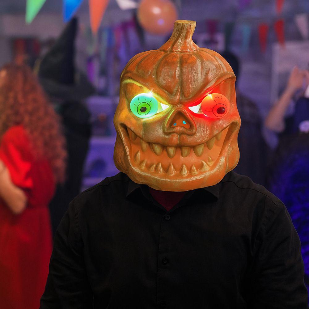 Orange Halloween Pumpkin Mask Novelty Style Pumpkin Headwear Pumpkin Headgear Cosplay Dress Up