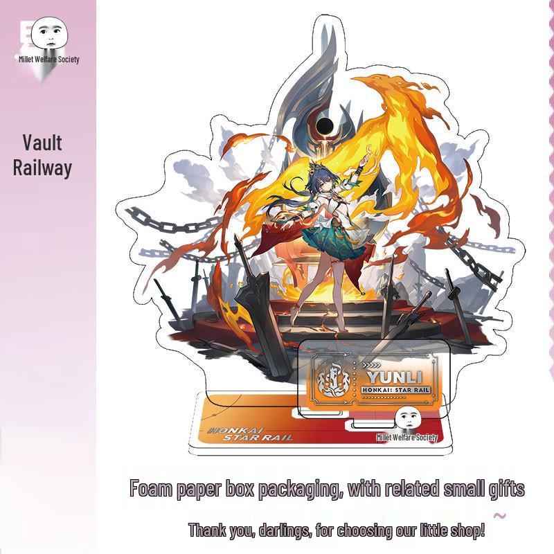 Набор Фигурок miHoYo Star Rail Светлячок Дань Хэн Луна: Ахерон, Авантюрин, Кафка, Серебряный Волк, Цзинлю, Сюэи Стенды