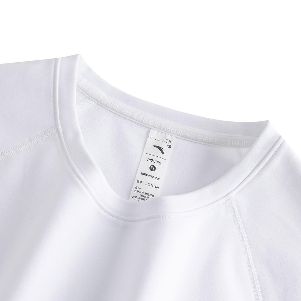 ANTA T Shirts Men's Pure White 1 Crew Neck 952541401-1