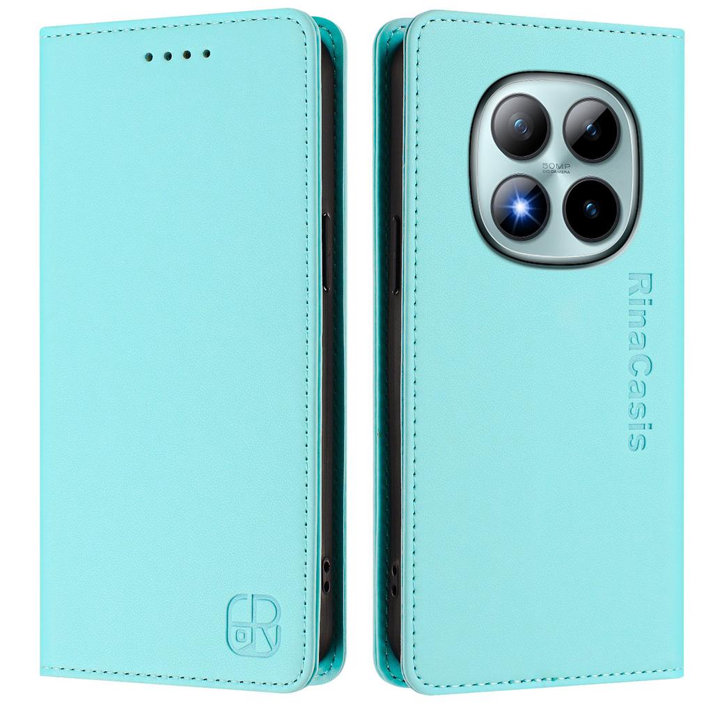 Для Xiaomi Redmi Note 15 Pro+ 5G Кожаный чехол RINACASIS RC01 Чехол для телефона с RFID-блокировкой Кошелек-подставка