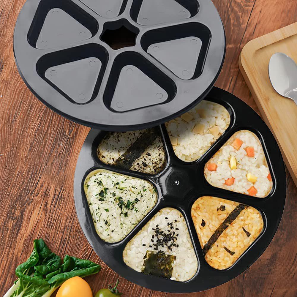 6 In 1 Triangle Rice Ball Sushi Lunch Box Japanese Sushi Mold for Making Seaweed Rice Roll Making Tool Mold