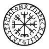 CK20807# Viking Protection Runes Vegvisir Compass Meval Car Sticker Vinyl Decal Waterproof Decoration