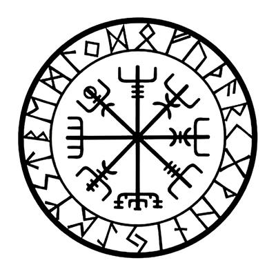 CK20807 # Защитные руны викингов Vegvisir Compass Meval Автомобильная наклейка Виниловая наклейка Водонепроницаемое украшение