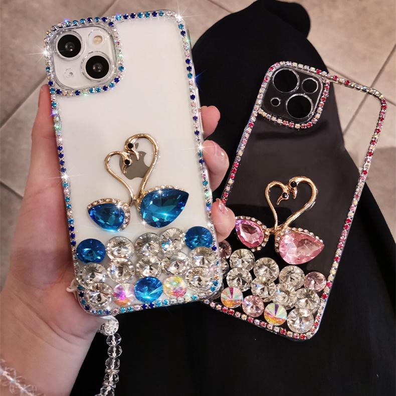 Luxury Glitter Bling Pearl Diamond Case For Samsung Z Fold 3 S22 S21 S20 A13 A23 A33 A53 A22 A32 A52/iphone 13 14 12 11/Redmi 10 10C 9 9A 9T Note11 10