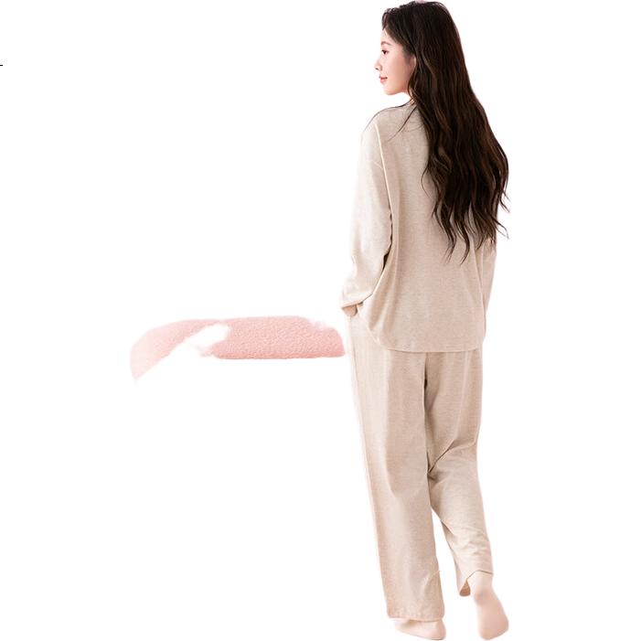 Fenteng Women's Pajamas, Light Warm Fleece, 2025 New Style Dopamine Cardigan, Casual Loose Sleepwear, Loungewear