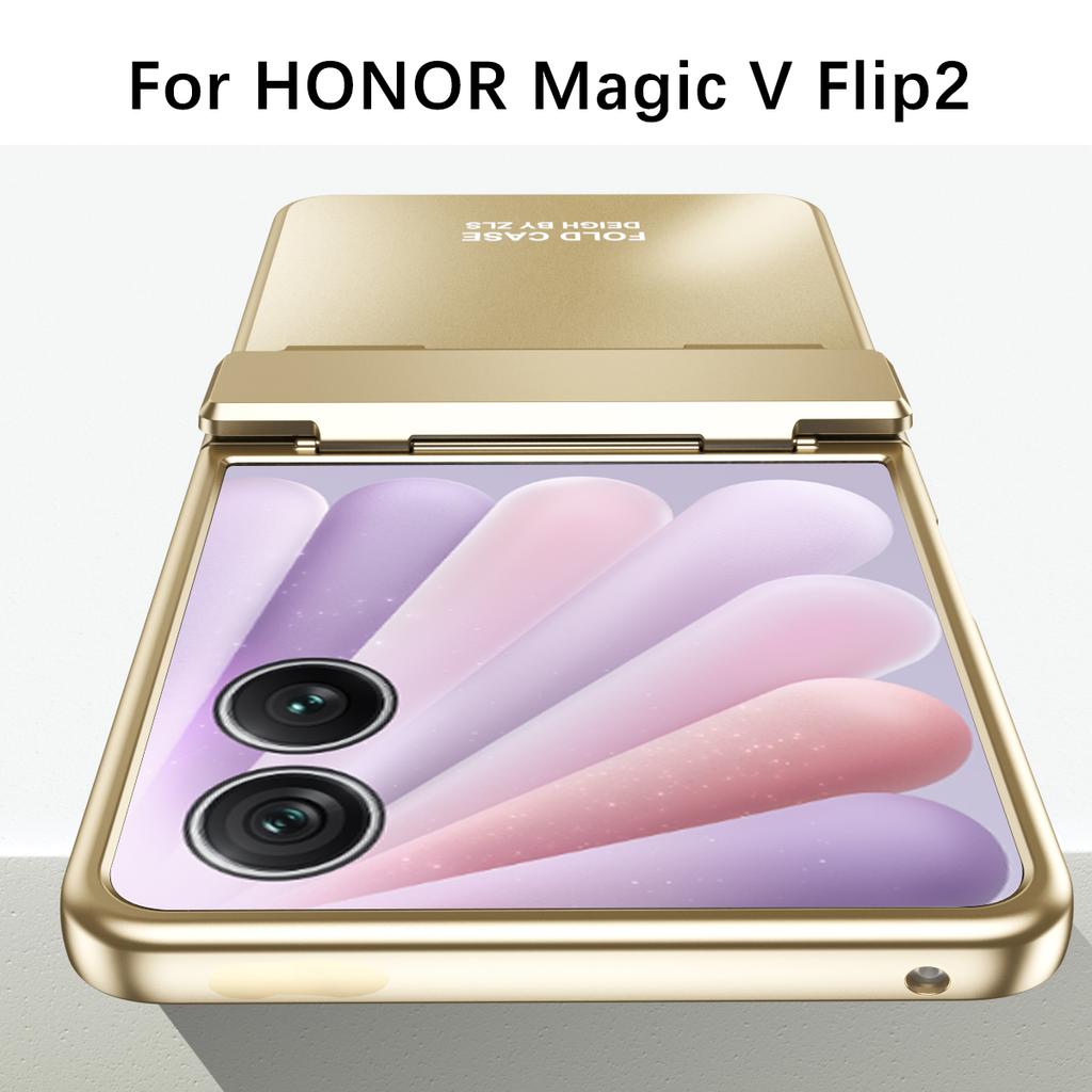 For Honor Magic V Flip 2 Case Electroplating Hard PC Protective Phone Cover