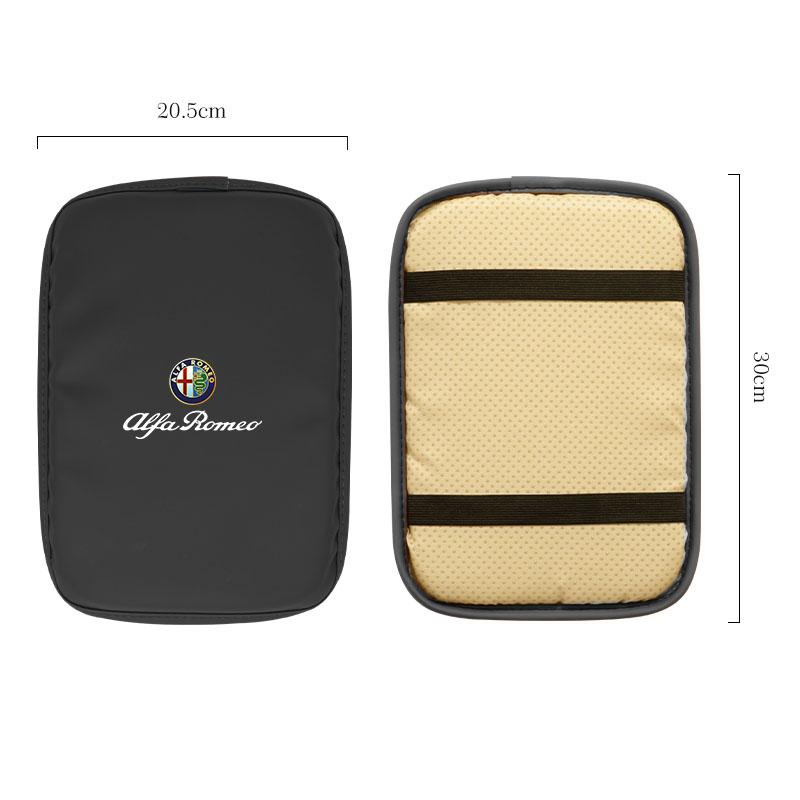 HTGF6 Car Armrest Mat Leather Arm Rest Sof Pad Protection Cushion For Alfa Romeo Giulia Stelvio Giulietta 156 159 147 Mito Tonale Brer