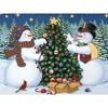 Украшение дома мультфильм два снеговика украшают дерево DIY 5D Алмазная вышивка наборы крестиков