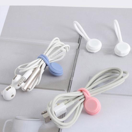 5/10 шт. силиконовые кабельные стяжки магнитные сматывающие зажимы для кабеля стяжки-закрутки органайзер для шнура