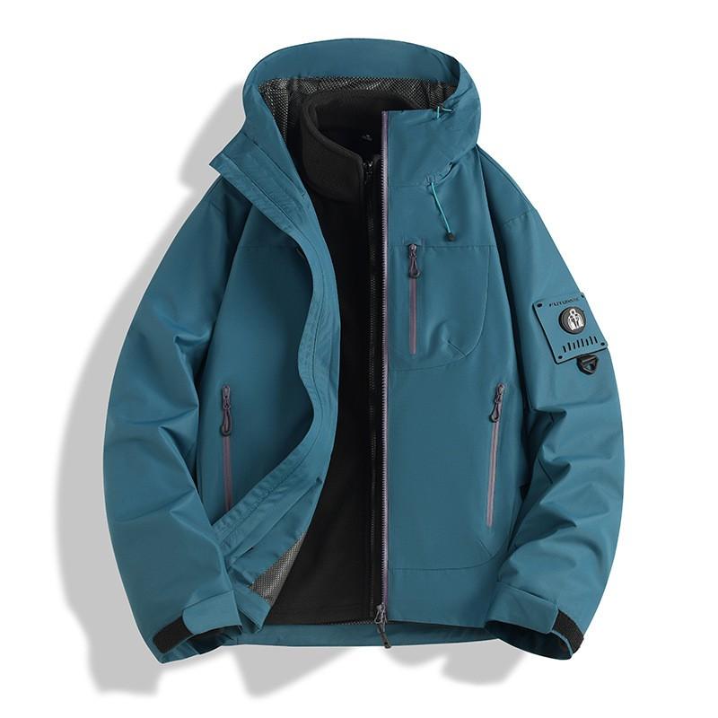 Men Women Waterproof Windproof Breathable Hiking Jacket With Hood Lightweight Outdoor Raincoat Trekking Camping Cycling