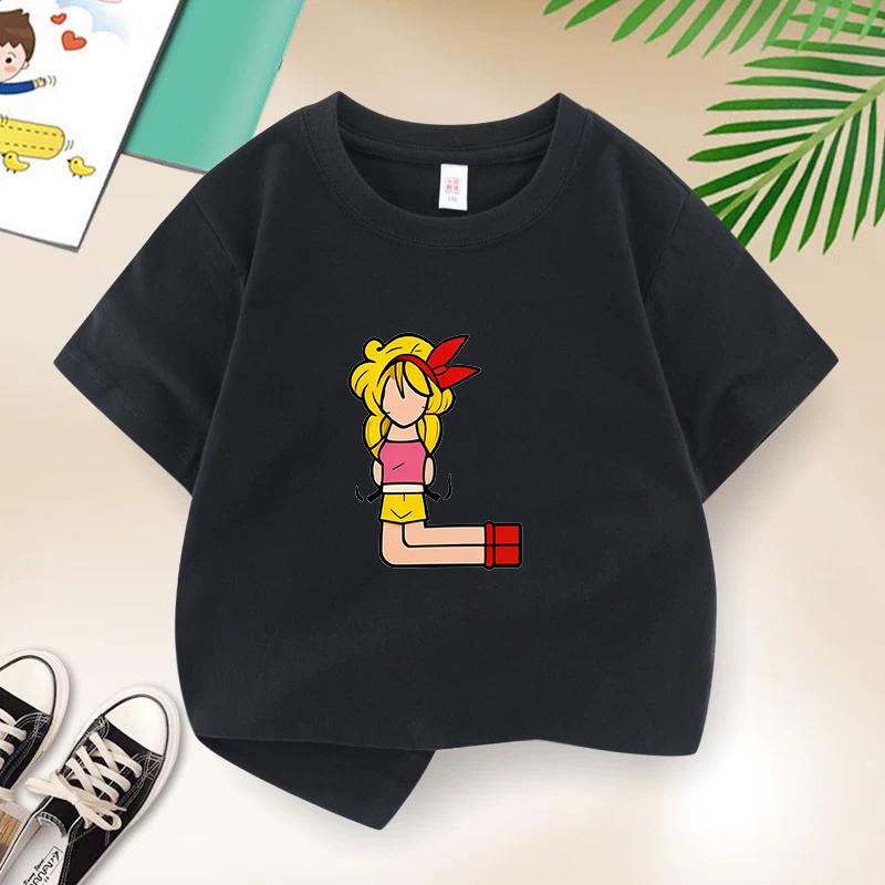 Dragon Ball Summer Childrens TShirt with DZ Letters Print Cute Casual Short Sleeve for Boys and Girls Suitable As A Gift