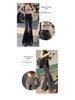 2025 Spring & Autumn Women's High-Waist Slimming Micro-Flare Jeans with Frayed Design