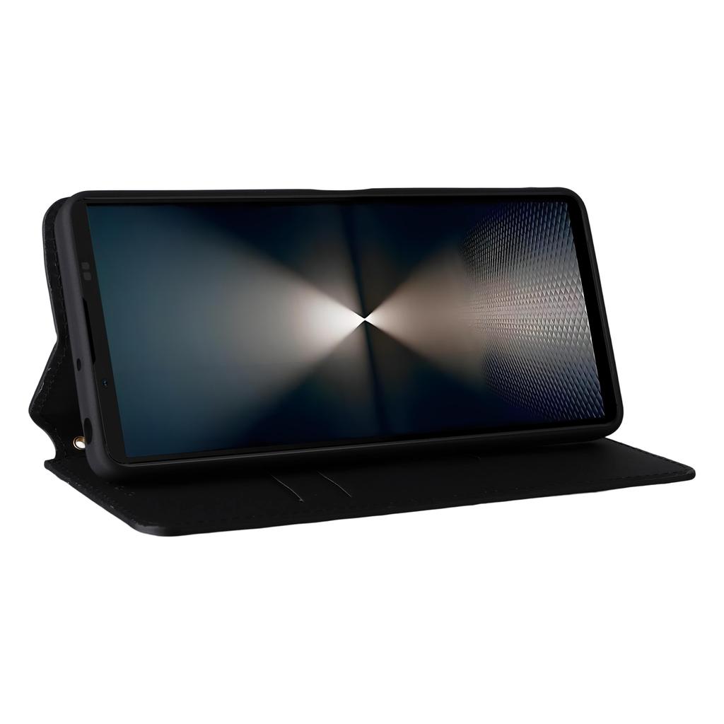 Для Sony Xperia 1 VII Чехол-кошелек Ромбовидный тисненый кожаный чехол для телефона