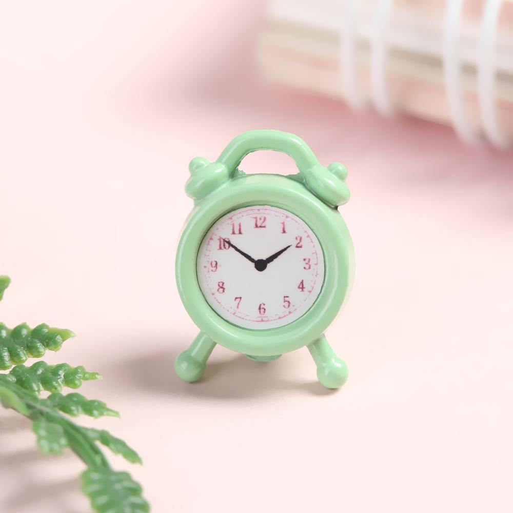 15*10mm 1:12 Scale Accessories Doll Clocks Alarm Clock Mini Home Decoration Dollhouse Miniature Toy
