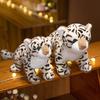 Cute Simulation Snow Realistic Leopard Plush Doll Three-dimensional Plushie Wild Animal Animal Soft Stuffed Doll Leopard