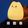 Cute Night Light Cat Silicone Animal Light Touch Sensor Colorful Child Holiday Gift Sleepping Creative Bedroom Home Lights