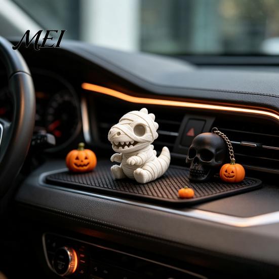 Creative Office Desk Accessories Miniature Mummy Animal Figurine, 3D Printed Pig Chicken Dino Duck Niche Holiday Collectibles Cat Statue, Spooky Cute