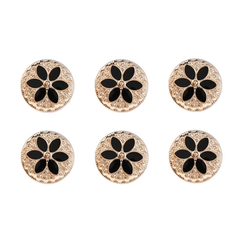 6pcs/set Detachable Adjustable Metal Button Clothing Crafts Decorative No Sewing Buttons Garment DIY Pearl Nail Accessories