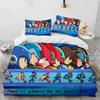 3D Rockman Megaman Game Cartoon Bedding Set Duvet Cover Sheet Print Bed Set Pillowcase Full Queen King Size Comforter Bedroom