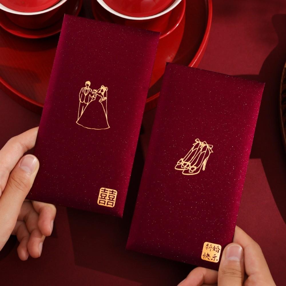 Китайский Год Лошади Новый Год Красный Конверт Жесткая Бумага Утолщенные Китайские Денежные Конверты 6 шт. Смешанные Хунбао Красный Конверт Свадьба