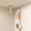 Multi-Purpose Punch-Free Hanger Rotating Six-Claw Hook for Kitchen & Bathroom Wall Rack with Suction Cup Made of Plastic