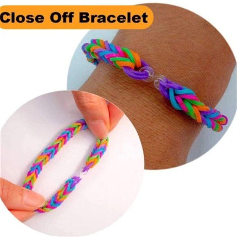 Charms Braided Necklace Clasp S Clips Rubber Band Clips DIY Loom Bands Kit Jewelry Connectors