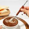 1 Redwood Coffee Latte Art Pen, Stainless Steel Needles, Kitchen Tools, Coffee Accessories, Wooden Handle