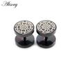 Alisouy 2 Pieces Moon Flower Cross Star Lion Stainless Steel Unisex Men Women Barbell Ear Stud Earring Tragus Helix Piercing Jewelry