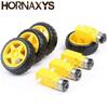 4PCS DC 3-6V Electric Motor with 4Pcs Plastic Tire Wheel Gear Motor DIY Kit Mini Smart RC Car Robot Tyres for Arduino Smart Car