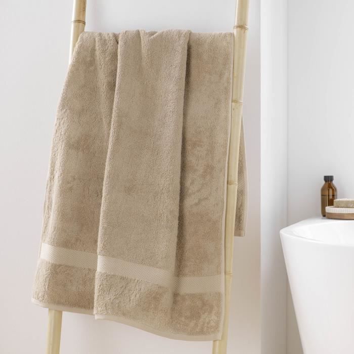 Serviette ou drap de douche - Elegante - Noisette - 70 x 130 cm - 100% coton - 600 gr/cm²