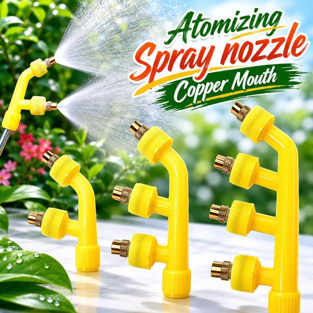 Copper Mouth Atomizing Sprayer Nozzle Multi Heads Agricultural Spray Head Garden Accessories